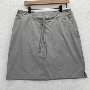 Duluth Armachillo Cooling Skirt Womens 12 Gray Performance Drawstring Ripstop